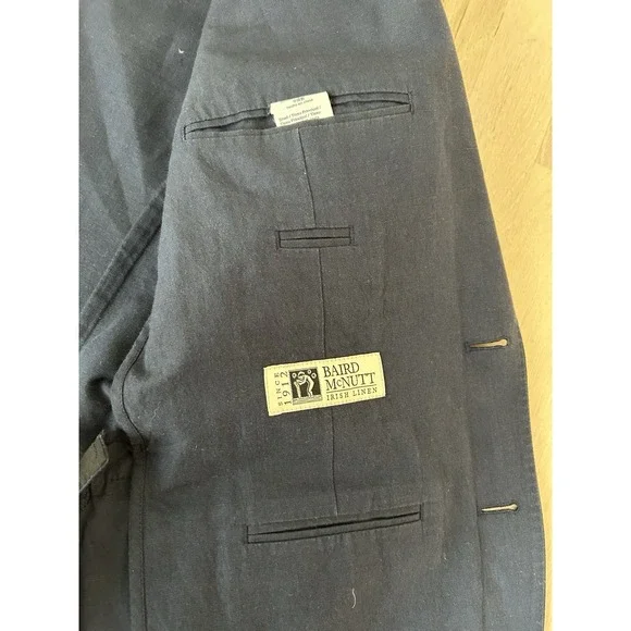 J CREW Ludlow Blue Linen Cotton Blend Blazer Sportcoat Sz 36s Slim - Picture 7 of 12